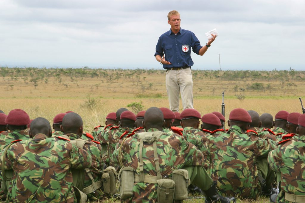 Mark leading training in Kenya, 2003
